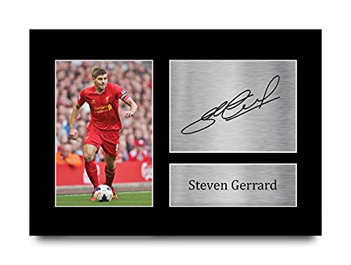 HWC Trading Steven Gerrard A4 Senza Cornice Firmato Regalo...