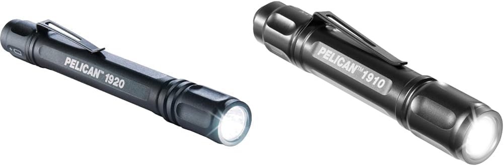 Pelican 1920B & 1910B LED Flashlights Bundle (Black)