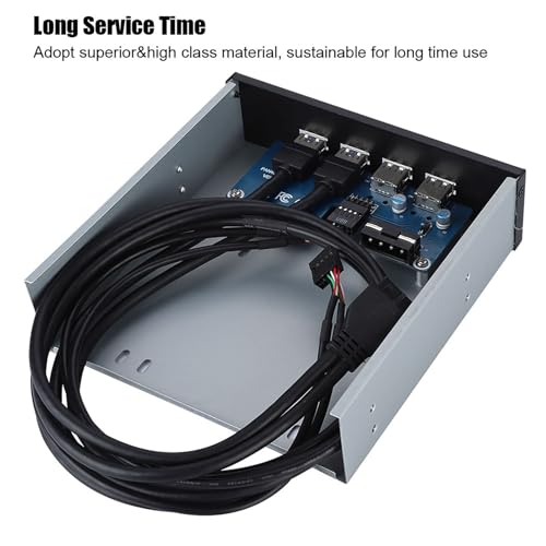 Concentrador USB 3.0 para bahía de 5,25 pulgadas con 4 puertos frontales de PC 3