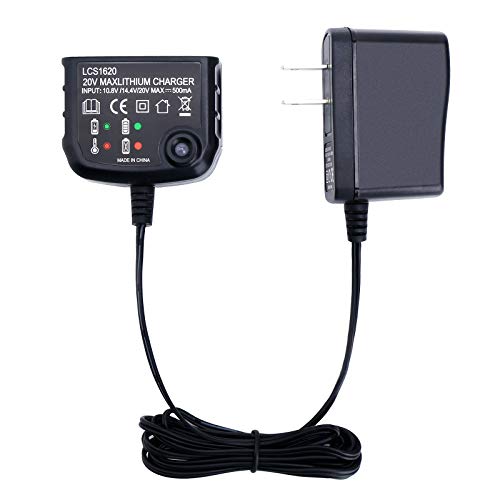Yongcell LCS1620 Lithium Battery Charger Compatible with Black Decker 20V Lithium Battery LBXR20 Black and Decker 20V Charger