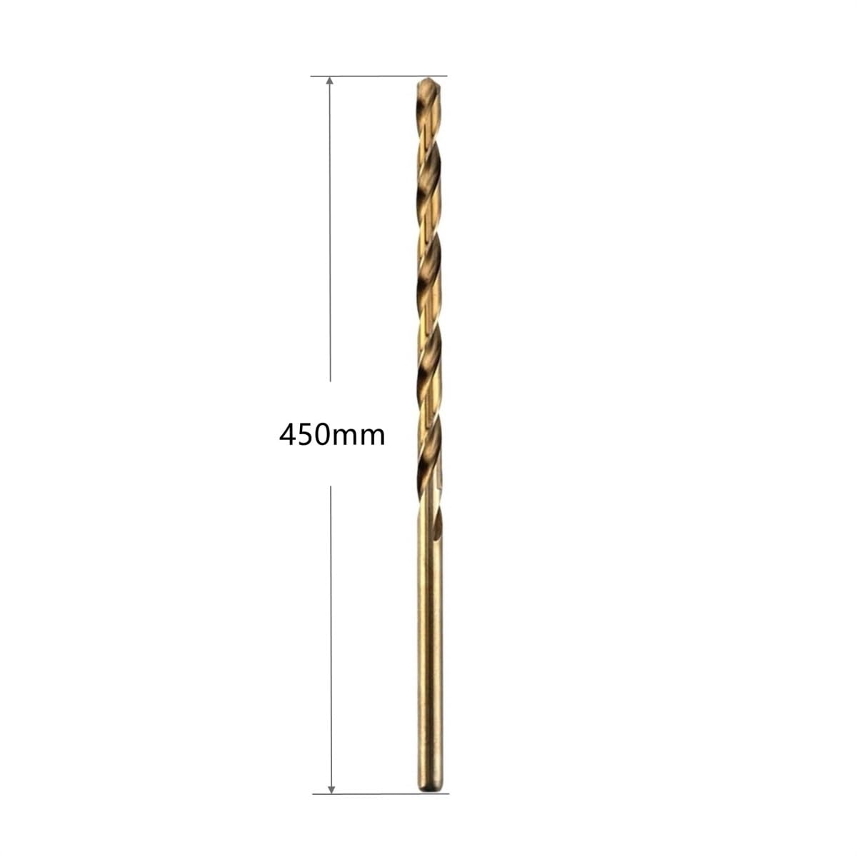 Wiertło kobaltowe M35 o średnicy 5 mm–14 mm, bardzo długi chwyt prosty 450 mm Wiertło kręte ze stali szybkotnącej do stali nierdzewnej, żeliwa, drewna i tworzyw sztucznych(13mm)