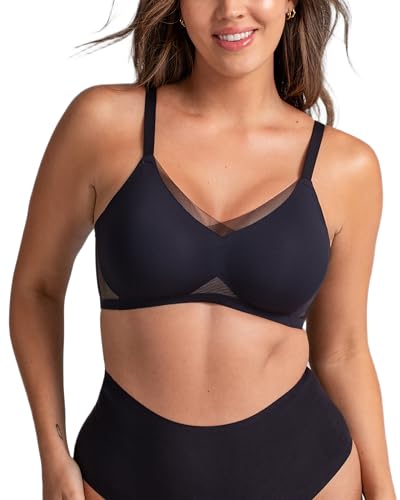 Image of HONEYLOVE Bras for Women - Crossover Bra with No Underwire - Comfortable Wireless Support