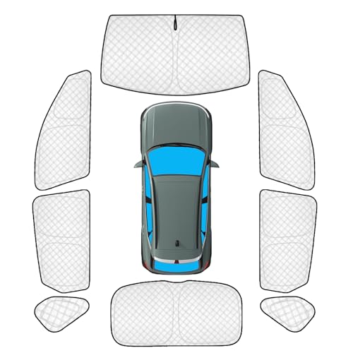 Image of KMF 8pcs Thicken Sun Shade for Hyundai Kona 2024 2025 2026 Accessories,Full Car Window Covers Sunshade for Windshield Side Rear, Sun Visor UV Block and Blackout Privacy for Camping Outdoor