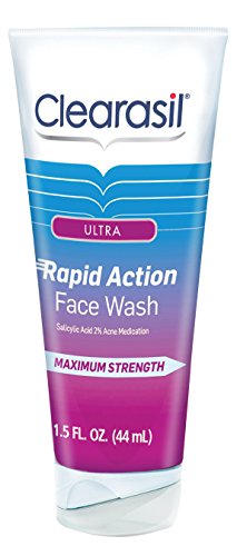 Clearasil Ultra Rapid Action Daily Face Wash Travel Size, 1.5 oz.