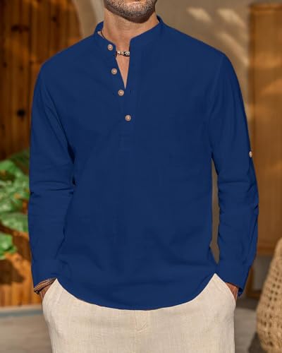 Image of Univibe Men Solid Cotton Blend Straight Kurta Shirt