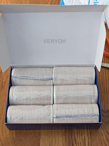 Elastic Bandage Wrap 4 Inch, Compression Wrap Bandage for Legs, Lymphedema Wraps for Legs, Ankle, Knee, Tummy, Body-6 Pack miniatura 6