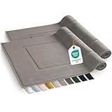 blumtal tappetino da bagno assorbente - tappetino da bagno 100% cotone 50x80 cm - tappetini da bagno e da doccia certificati oeko-tex - tappetino da bagno nel set da 2 in grigio