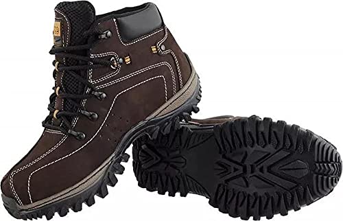 Bota Tênis Coturno Caterpillar Adventure Couro Legítimo, Palmilhas Gel. Unissex. (41, Marrom)