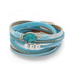 Leather Wrap Bracelets(pearl green)