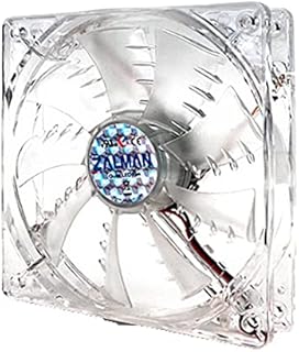 Zalman Ultra Quiet ZM-F2 92mm Blue LED Shark Fin Blade Case Fan Cooling, White ZM-F2 LED (SF)