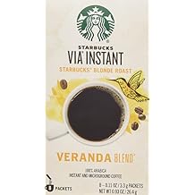 Starbucks Coffee Via Ready Brew, Instant Coffee, Veranda flavor, 1 box of 8 individual servings