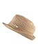 Sterntaler Strohhut Soft - Modischer Hut mit Kunstleder Logo Patch - Mädchen Sonnenhut - Baby und Kinder Kopfbedeckung - Strandkappe - Natur, Größe 51