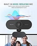 Webcam avec Microphone, Full HD 1080P Webcam pour PC, Ordinateur portable, bureau, MAC, Plug et Play Caméra Web avec Couverture de confidentialité, USB Caméra pour YouTube, Zoom, Skype, Facetime, Windows, Linux et macOS