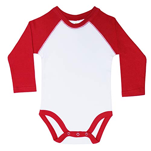 Baby Blank Long Sleeve Raglan Baseball One piece bodysuit