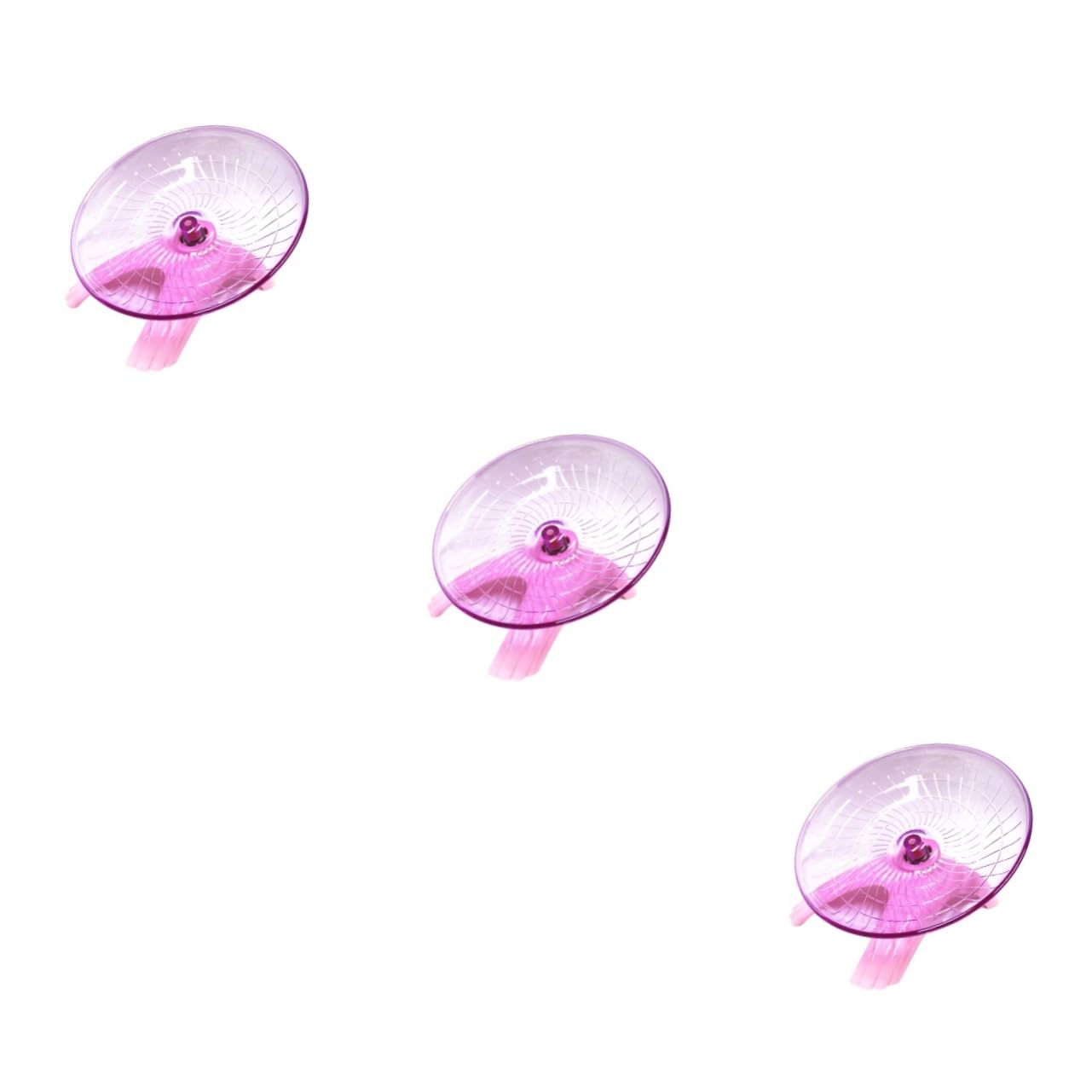 DOITOOL 3piezas Rueda De Ejercicio Silenciosa para Hámsters y Pequeñas Mascotas Disco De Correr Rosa para Ejercicio y Diversión De Animales Domésticos