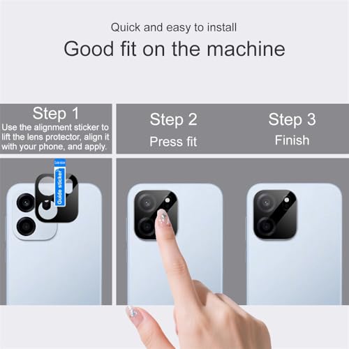 Image of FabeKee Camera Lens Protector Compatible With OnePlus Nord CE6 9H Tempered Glass, Anti-Scratch, HD Clear, Easy Installation, Ultra-Thin Camera Lens Protection