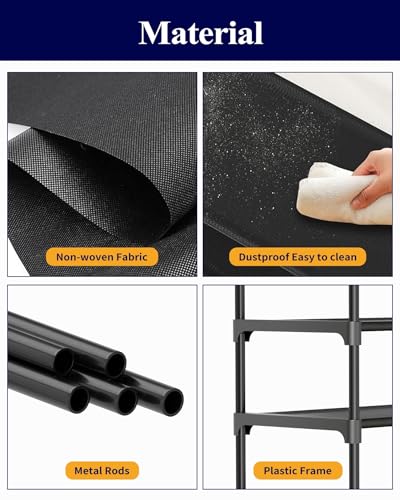 image for Kitsure Shoe Rack for Closet - 10-Tier Shoe Organizer with Hook Rack, 