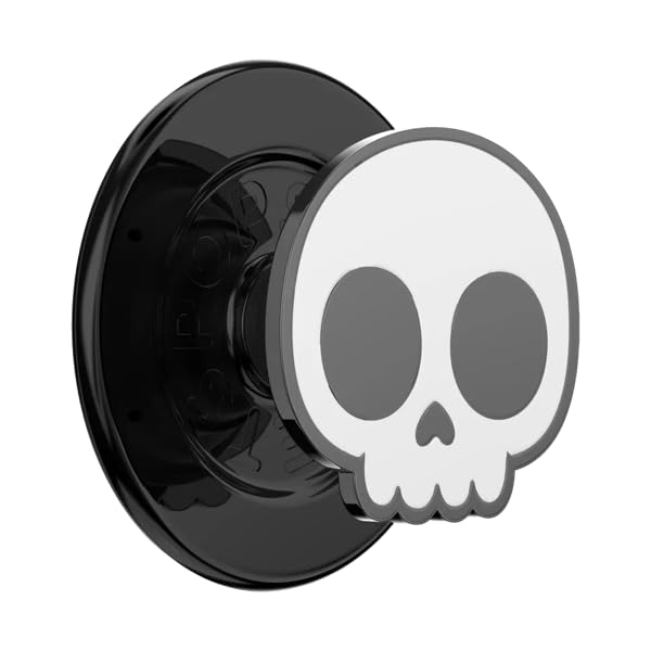 PopSockets Agarre de teléfono para MagSafe, Soporte magnético, Huesos | Extraíble, para Kindle/Android/iPhone, con imán, gótico, calavera, gótico, teléfono, mujer