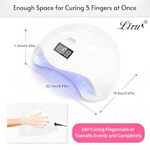 SG UNIQUE STYLE Sun U V 3-in-1 Gel Nail Polish Uv Light Lamp, Nail Dryer Machine, And Nail Paint Dryer Machine - Professional Salon-quality Results At Home White Uv Lamp For... - Image 4