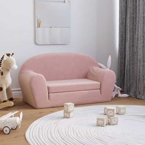 Snsowed Sofá Cama para de 2 plazas Felpa Suave Rosa, Sofas De Salon, Sofa Relax - 357003