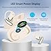 Open Ear Clip Wireless Earbuds Headphones, Bluetooth 5.4, Open Ear Design, Built-in Mic, IPX7 Waterproof, LED Display Charging Case,Ear Hooks Ear Buds Ultra,Design for Running/Walking/cycling/gym