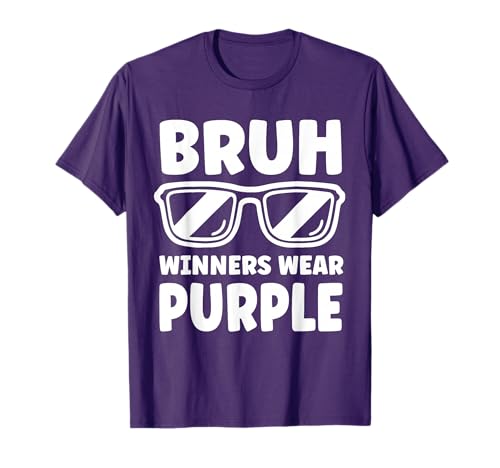 Winners Wear Purple Team Spirit Week Game Color Sports Day T-Shirt