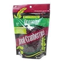 Organic Dried Cranberries No Sugar Added, High In Fiber 5.5 Oz 156g - Pack of 1