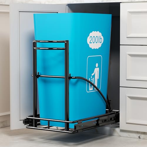 Under Sink Trash Can 7-13Gal Quiet Close Pull Out Trash Can Under Cabinet 50Qt ≥13