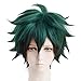 Produktbild Rosahaar Cosplay Perücke Grün Schwarz kurz Anime My Hero Academia Izuku Kostümparty Halloween Karneval Wig Kunsthaar Perücken 014