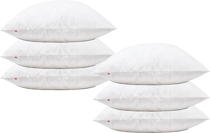 Original Sleep Company Duck Feather Cushion Pad with 100% Cotton Cambric Cover ideal for Living Room, Home, Office, Bed Room - Pack of 6, 30'' x 30'' (80cm x 80cm)