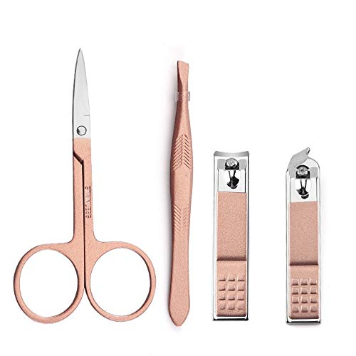Zestaw obcinaczy do paznokci – 9 szt. profesjonalnych obcinaczy do paznokci, nożyczek, pęsety, łyżeczki do uszu, wielofunkcyjny zestaw do manicure z torbą do przechowywania urody i zdobienia paznokci