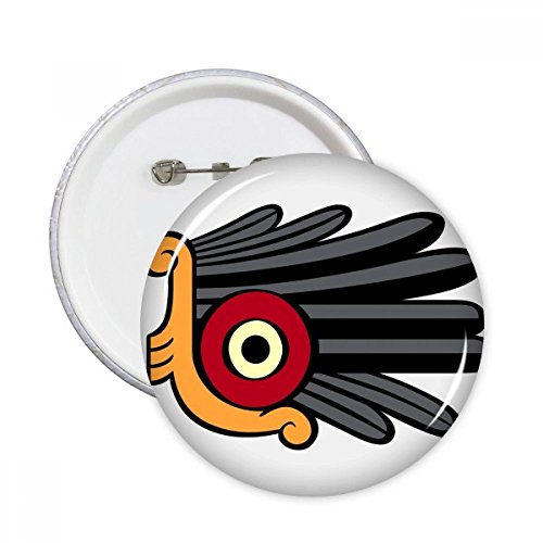 Badge plume coiffe indienne multicolore en lot de 5 pièces taille M