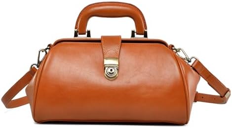 Genuine leather women's bag retro doctor's bag handmade foreskin ...