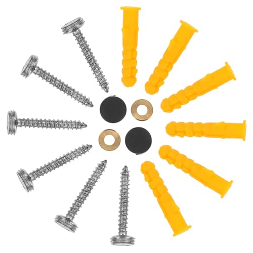 CIYODO 20 Sets Decorative Screw Cap Covers White Screw Caps for Nails Cover Decorative Nails