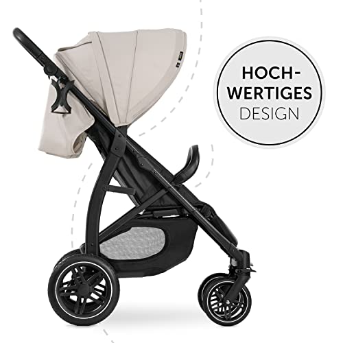 Hauck Buggy Rapid 4D, Kinderwagen Klein Zusammenklappbar, mit Liegefunktion, UPF 50+, Getränkehalter, Gummiräder, Großer Korb, bis 25 kg (Kind 22 kg + Korb 3 kg) (Classic Beige) – Bild 3