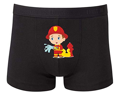 Boxershort - Feuerwehrmann Cartoon Schlauch Wasser - Unterhose für Herren und Männer Cover