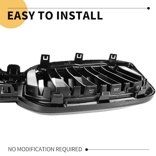 MAXDOM Replacement Front Upper Grill Fit for BMW (2022-2024) X3 G01 X4 G02 LCI – Gloss Black Double Slats ABS Grille by MAXDOM LLC - Image 4