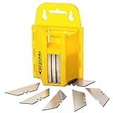 OCM -100 Pack Utility Knife Blades with Impact Resistant Wall Mount Dispenser Set - High Carbon Steel Utility Blades - Safe Storage