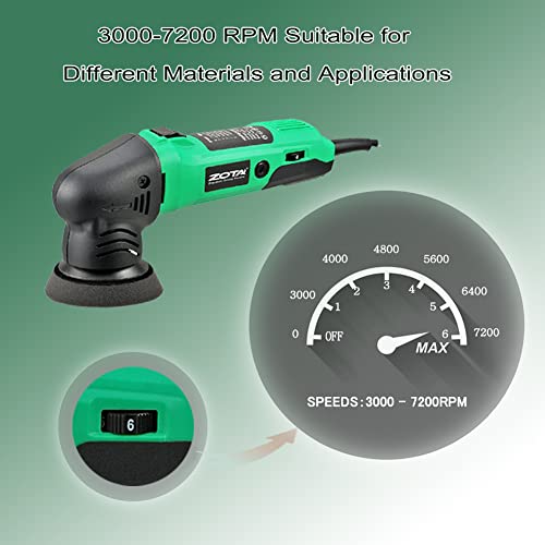 Zota 3 INCH/ 2 INCH DUAL ACTION POLISHER Mini Polisher, 2-Inch/ 3Inch Car Buffer Polisher With 8Mm Random Orbital,Car Polishers And Buffers thumb #3