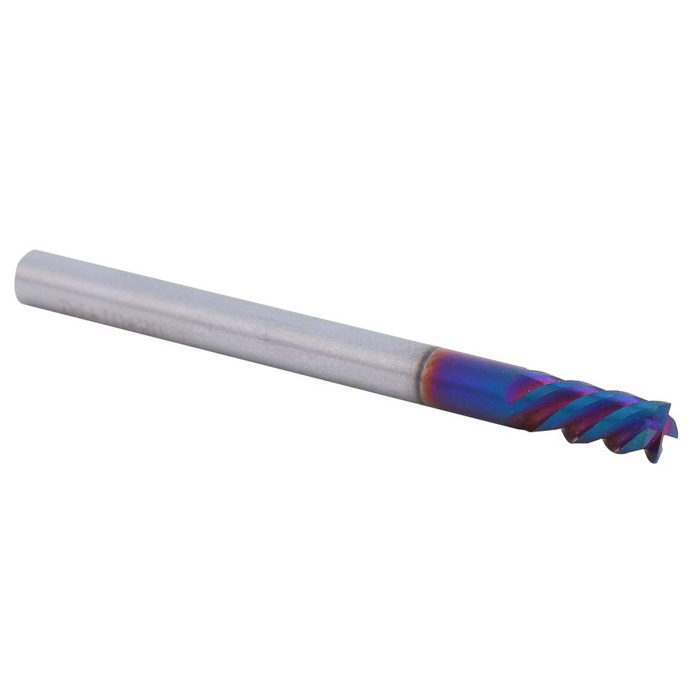 Fraise En Carbure HRC66 Revêtue Nano Noir - 4 Cannelures, Pour CNC, Acier Inoxydable (lot De 2, Tailles Variées) - 2