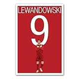 Lewandowski Poster - Bayern Munich Soccer Print -Soccer Art - Unframed Football Print - Soccer...