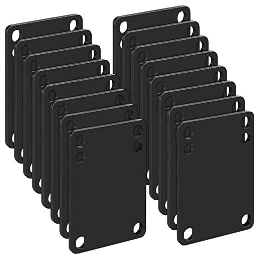 Outus 16 Pieces 3 mm Skateboard Riser Shock Pads Soft Longboard Shock Rise Pads Skateboard Shock Pads Longboard Black Shockpads for Impact Absorption
