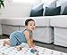 Yay Mats Stylish Extra Large Baby Play Mat. Soft, Thick, Non-Toxic Foam Covers 6 ft x 4 ft. Expandable Tiles with Edges Infants and Kids Playmat Tummy Time Mat (Brooklyn Cross White)