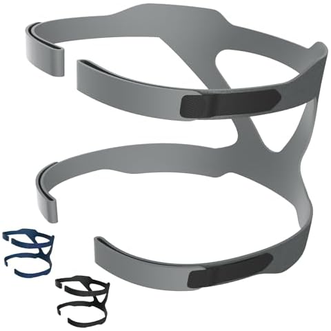 Universal CPAP Headgear, Hersvin Replacement Headband Straps Compatible with Most Nasal, Full-Face Sleep Apnea Masks of Respironics, Resmed, Resmart (Grey) Cover