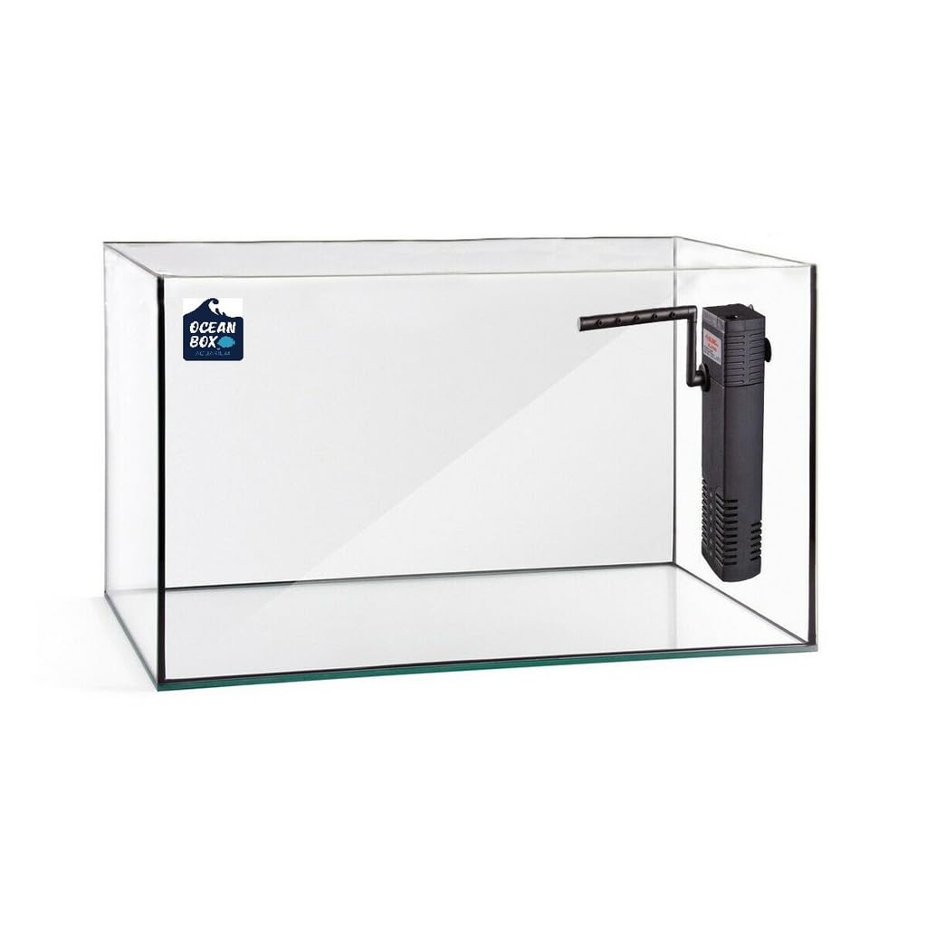 Acuario Cristal SIN Marco Silicona Transparente 60 L. + Filtro P.50
