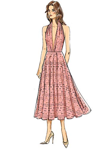 Vogue V9343A5 Very Easy Women's Fitted Sleeveless Dress Sewing Patterns, Sizes 6-14