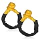 Infreecs 2 Stück Soft Schäkel, Starke Schäkel, 17T Bruchfestigkeit Schäkel Recovery Seil mit Gurtschlauchprotektor, Bruchfestigkeit Softschäkel Off Road Schäkel zur Anhängerrettung (Gelb, 17mm x 50cm)
