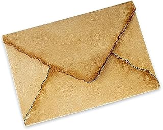 Wanderings Handmade Antiqued Envelope with Deckle Edge - 4.25 x 6.25/10.80 x 15.90 cm - Package of 25 for Writers, Invitations, Announcements - Thick 130 GSM Recycled Paper