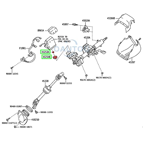 Oautoo 5 Sets Damper Electric Power Steering Motor Shaft Kit 4525428040 +4525328130 #TOP3
