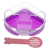 Ipetboom シーシー小型動物用プラスチック製ハムスター浴室 両開きドア付き三角形トイレ ケージ内設置可能なペットサウナルーム